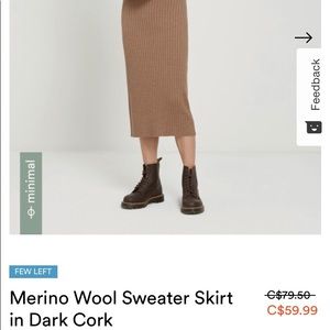 Merino Wool Sweater Skirt
